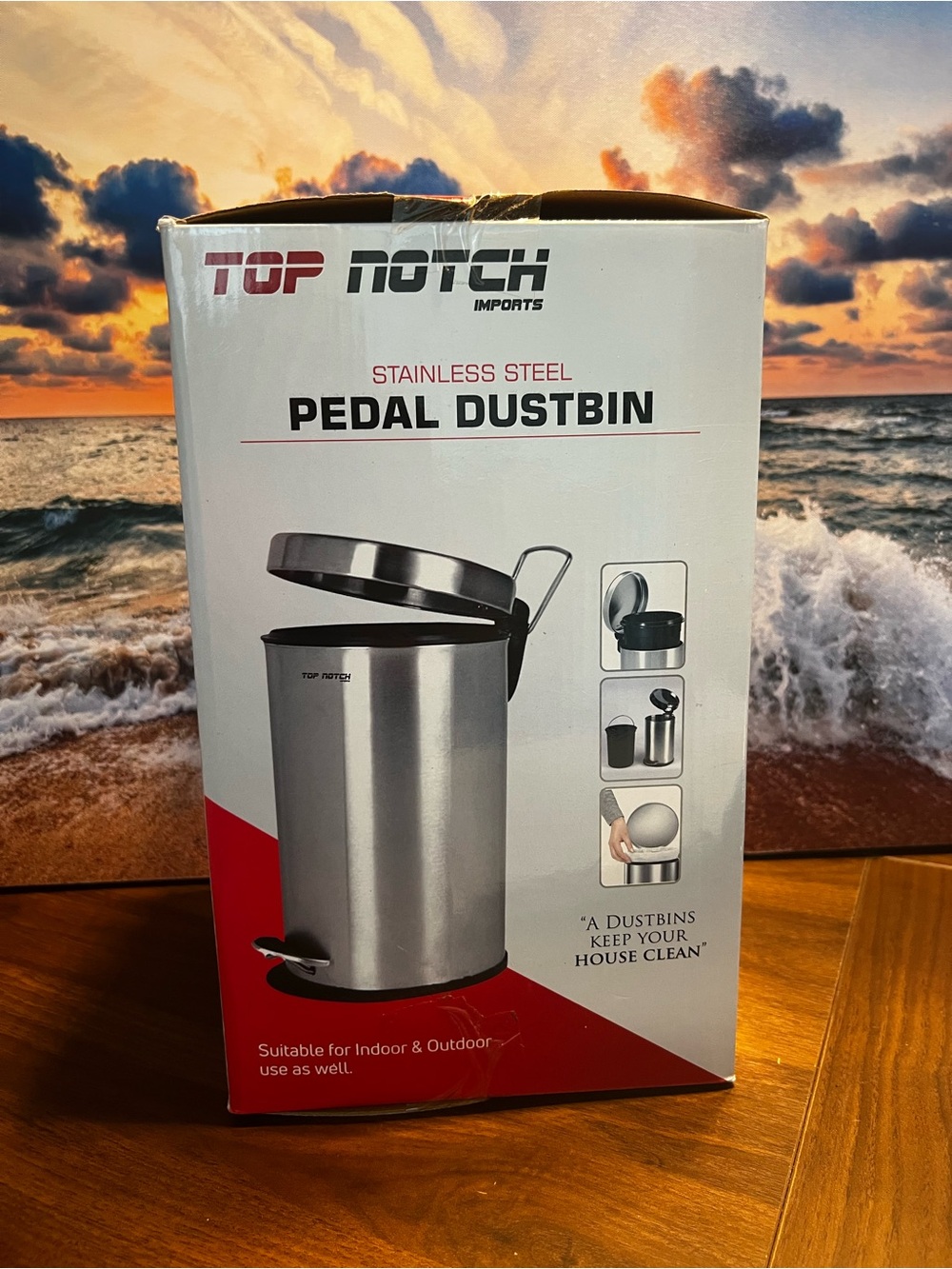 Stainless Steel Pedal Dustbin - Silver